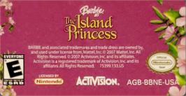 Top of cartridge artwork for Barbie as The Island Princess on the Nintendo Game Boy Advance.