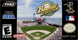 Top of cartridge artwork for Baseball Advance on the Nintendo Game Boy Advance.