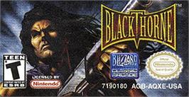Top of cartridge artwork for Blackthorne on the Nintendo Game Boy Advance.
