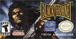 Top of cartridge artwork for Blackthorne on the Nintendo Game Boy Advance.