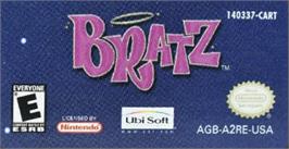 Top of cartridge artwork for Bratz on the Nintendo Game Boy Advance.