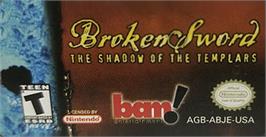 Top of cartridge artwork for Broken Sword - The Shadow of the Templars on the Nintendo Game Boy Advance.