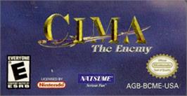 Top of cartridge artwork for CIMA: The Enemy on the Nintendo Game Boy Advance.
