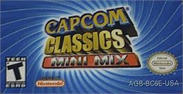 Top of cartridge artwork for Capcom Classics: Mini Mix on the Nintendo Game Boy Advance.