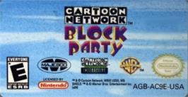 Top of cartridge artwork for Cartoon Network Block Party on the Nintendo Game Boy Advance.
