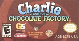 Top of cartridge artwork for Charlie and the Chocolate Factory on the Nintendo Game Boy Advance.