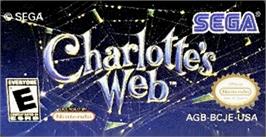 Top of cartridge artwork for Charlotte's Web on the Nintendo Game Boy Advance.