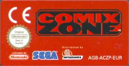 Top of cartridge artwork for Comix Zone on the Nintendo Game Boy Advance.