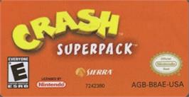 Top of cartridge artwork for Crash Superpack: Crash Bandicoot 2: N-Tranced & Crash Nitro Kart on the Nintendo Game Boy Advance.