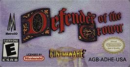 Top of cartridge artwork for Defender of the Crown on the Nintendo Game Boy Advance.