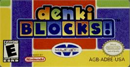 Top of cartridge artwork for Denki Blocks! on the Nintendo Game Boy Advance.