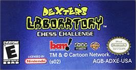 Top of cartridge artwork for Dexter's Laboratory - Chess Challenge on the Nintendo Game Boy Advance.