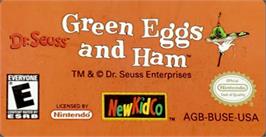 Top of cartridge artwork for Dr. Seuss - Green Eggs and Ham on the Nintendo Game Boy Advance.