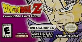 Top of cartridge artwork for Dragonball Z Collectible Card Game on the Nintendo Game Boy Advance.