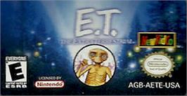 Top of cartridge artwork for E.T. The Extra-Terrestrial on the Nintendo Game Boy Advance.