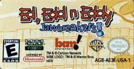 Top of cartridge artwork for Ed, Edd n Eddy: Jawbreakers on the Nintendo Game Boy Advance.