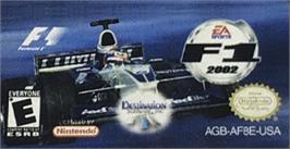 Top of cartridge artwork for F1 2002 on the Nintendo Game Boy Advance.