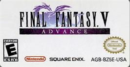 Top of cartridge artwork for Final Fantasy 5 on the Nintendo Game Boy Advance.