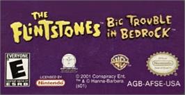 Top of cartridge artwork for Flintstones: Big Trouble in Bedrock on the Nintendo Game Boy Advance.