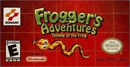 Top of cartridge artwork for Frogger's Adventures: Temple of the Frog on the Nintendo Game Boy Advance.