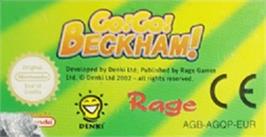 Top of cartridge artwork for Go! Go! Beckham! Adventure of Soccer Island on the Nintendo Game Boy Advance.