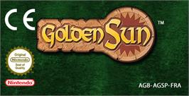 Top of cartridge artwork for Golden Sun on the Nintendo Game Boy Advance.