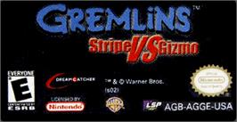 Top of cartridge artwork for Gremlins: Stripe Vs. Gizmo on the Nintendo Game Boy Advance.