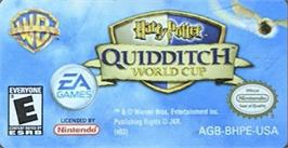 Top of cartridge artwork for Harry Potter - Quidditch World Cup on the Nintendo Game Boy Advance.
