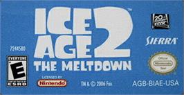Top of cartridge artwork for Ice Age 2: The Meltdown on the Nintendo Game Boy Advance.