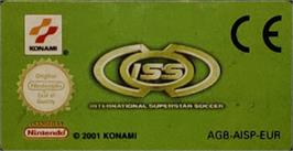 Top of cartridge artwork for International Superstar Soccer Advance on the Nintendo Game Boy Advance.