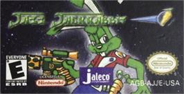 Top of cartridge artwork for Jazz Jackrabbit on the Nintendo Game Boy Advance.
