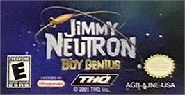 Top of cartridge artwork for Jimmy Neutron - Boy Genius on the Nintendo Game Boy Advance.
