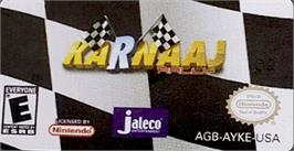 Top of cartridge artwork for Karnaaj Rally on the Nintendo Game Boy Advance.