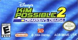 Top of cartridge artwork for Kim Possible 2: Drakken's Demise on the Nintendo Game Boy Advance.