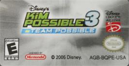 Top of cartridge artwork for Kim Possible 3: Team Possible on the Nintendo Game Boy Advance.