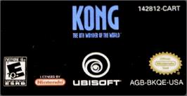 Top of cartridge artwork for King Kong - The Official Game of the Movie on the Nintendo Game Boy Advance.