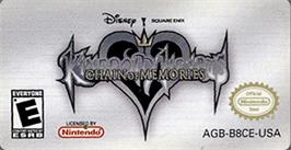 Top of cartridge artwork for Kingdom Hearts: Chain of Memories on the Nintendo Game Boy Advance.