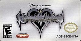 Top of cartridge artwork for Kingdom Hearts - Chain Of Memories on the Nintendo Game Boy Advance.