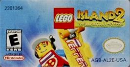 Top of cartridge artwork for LEGO Island 2: The Brickster's Revenge on the Nintendo Game Boy Advance.