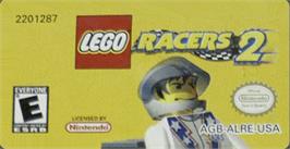 Top of cartridge artwork for LEGO Racers 2 on the Nintendo Game Boy Advance.