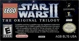 Top of cartridge artwork for LEGO Star Wars 2: The Original Trilogy on the Nintendo Game Boy Advance.