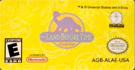 Top of cartridge artwork for Land Before Time on the Nintendo Game Boy Advance.
