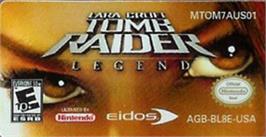 Top of cartridge artwork for Lara Croft Tomb Raider - Legend on the Nintendo Game Boy Advance.