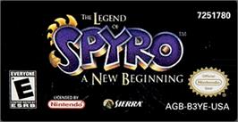 Top of cartridge artwork for Legend Of Spyro - A New Beginning, The on the Nintendo Game Boy Advance.