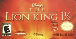 Top of cartridge artwork for Lion King 1 ½ on the Nintendo Game Boy Advance.