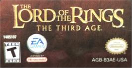 Top of cartridge artwork for Lord of the Rings: The Third Age on the Nintendo Game Boy Advance.