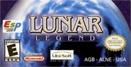 Top of cartridge artwork for Lunar Legend on the Nintendo Game Boy Advance.