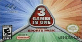 Top of cartridge artwork for Majesco's Sports Pack on the Nintendo Game Boy Advance.