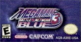 Top of cartridge artwork for Mega Man Battle Network 3: Blue Version on the Nintendo Game Boy Advance.