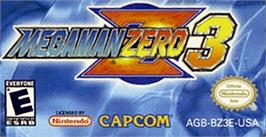 Top of cartridge artwork for Mega Man Zero 3 on the Nintendo Game Boy Advance.